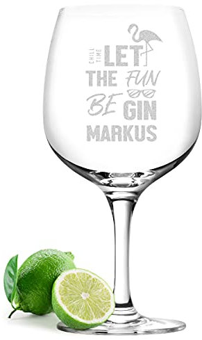 polar-effekt Gin Tonic Verre à ballon, à cocktail, avec gravure personnalisée, 755 ml