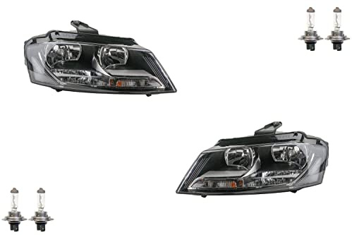 Johns, Scheinwerfer Halogen passend für Audi A3 8P 2008- Satz Set mit H7 mit H7 Li Rec.