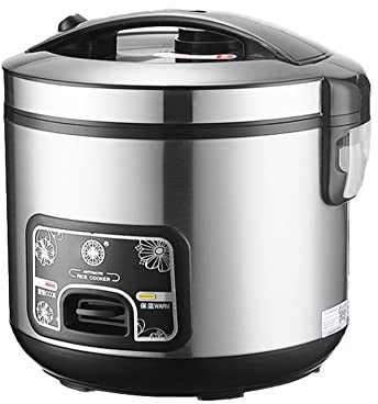 ZHANGMIN Cuociriso Piccola, Pentola Interna Antiaderente in Acciaio Inossidabile 304, Cuociriso 2/3/4/5L con Funzione Cook/Warm, con Misurino (Color : 5L)