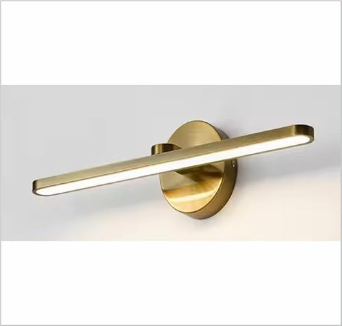 PAPUQ Aplique LED de pared para iluminar cuadros, espejos, murales, 10W, tono de luz neutro 3000K, acabado BRONCE. 30cm