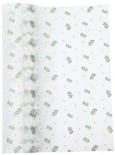 HOLIDYOYO Schrankeinlage Schubladeneinlage Gänseblümchenmuster Kommode Kühlschrankmatte Schneidbare Kühlschrankmatten Pads Für Küchenregal Speisekammer Waschküche Büro 45 X 300 cm