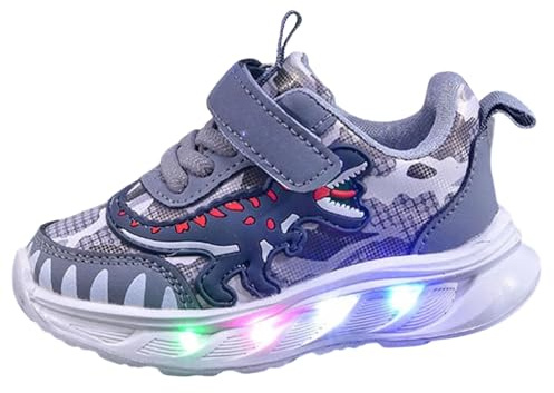 Vorkhuaeri Zapatos con Luz para Niños Pequeños, Zapatillas LED para Caminar, Zapatillas Deportivas Luminosas Moda Regalo Cumpleaños Xmas (A-Red,26)