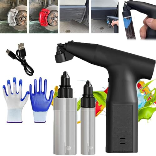 XIAOBAN Electric Spray Paint Gun for Cars,Electric Spray Gun Paint Sprayer for Cars, Handheld Air Pump,Spray Gun for Painting Cars,Portable Paint Spraye(Black)