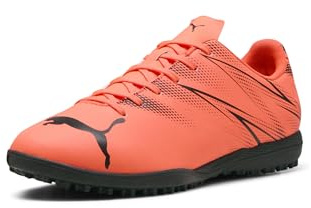 PUMA Men's Attacanto Turf Trainer Soccer Cleat Sneaker, Glowing Red-puma Black, 9 UK