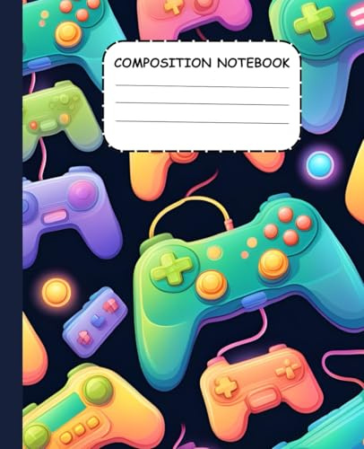 Video Game Composition Notebook : Gaming Notebook for Gamer Kids, Teens, Adults | Game Design Journal: 7.5 x 9.25, 110 Pages