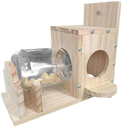 Eichhörnchen-Futterspender Aus – Baum-Eichhörnchen-Futterspender Für Den Garten | 22x11x21cm Garten-Baum-Eichhörnchen-Futterstation | Rustikale Eichhörnchen-Futterbox | Eichhörnchen-Futterbox