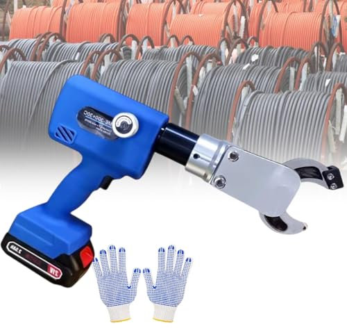 vnmudzeo Tagliabulloni Idraulico Senza Fili Portatile, per Cavo in Rame E Alluminio, Cavo Corazzato, 30 Mm 65 Mm Attrezzatura per Il Taglio del Cavo A Cricchetto Elettrico Ricaricabile 80 KN,30C