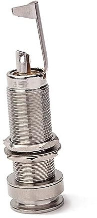 Gitarren Endpin Buchse 1/4 Zoll 6, 35mm Zylinderausgangsbuchse | Bass und E-gitarre, Drei Kontakte, Kupfer Kunststoff, mit Unterlegscheibe und Mutter
