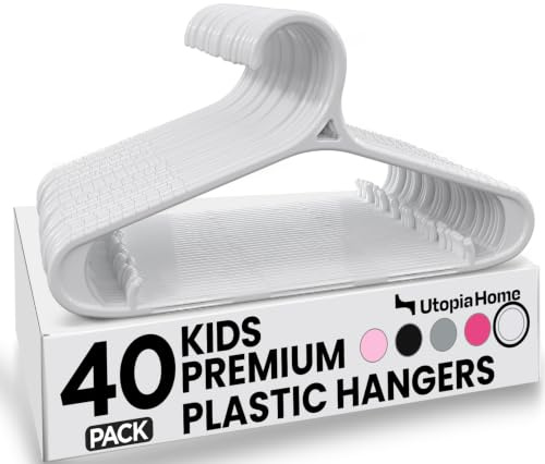 Utopia Home Grucce Bambini 40 Pezzi, Gancio Girevole, Bianco