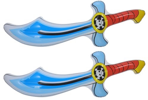 DRESSOOS 2stücke Aufblasbares Piratenschwert Spielzeug Für Halloween Party Dekoration Leichtes Für Piratenkostüm Und Cosplay Requisiten