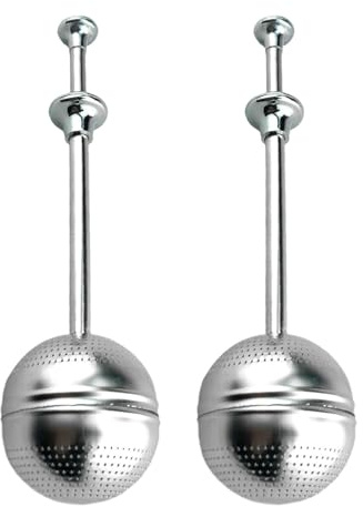 Malla infusor de té, colador de café suelto, cuchara de filtro de preparación, resistente y fácil de limpiar, tamaño compacto, diseño fácil de usar, versátil para el hogar, 6.69 x 1.85 pulgadas