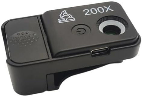 Eighosee Microscopio para Teléfono Móvil con Aumento de 200X, Lente Macro USB, Mini Microscopio de Bolsillo para Teléfono