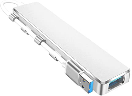 Mikinona 1pezzi Hub USB Multiporta per Computer Portatile Splitter USB Funzione di Protezione da Sovraccarico Compatibile Hard Disk Mobili Disk e Dispositivi