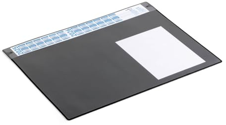 Durable Skrivbordsunderlägg 650 x 480 mm m. årskalender och avtagbart lock PP, svart, 722501
