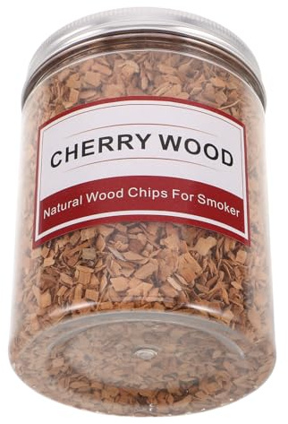 Kisangel 125g Trucioli di Legno Naturali per Affumicatura Trucioli di Legno di Ciliegio per Barbecue e Grigliate per Picnic Barbecue