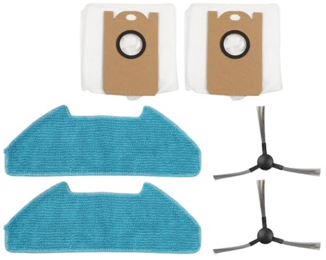 Homeponnew Kit de trapo de repuesto, bolsas de polvo y cepillo lateral para robot aspirador Redkey R10
