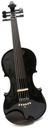 4/4 Full Size Violin Black Professional Violin | Electric-Acoustic Hybrid (Includes Case and Bow)