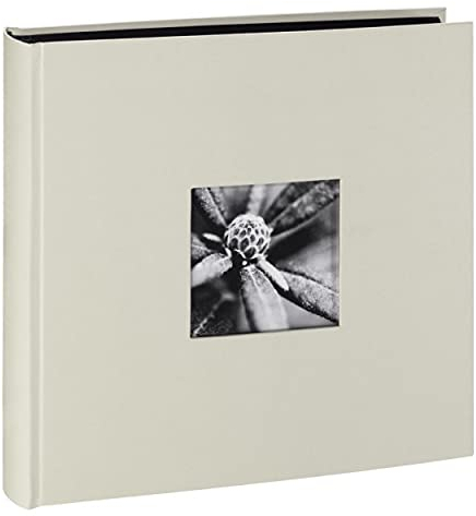 Hama Fotoalbum Jumbo (Fotobuch mit 100 schwarzen Seiten, Hochzeitsalbum für 400 Fotos, Gästebuch zum Selbstgestalten und Einkleben) weiß Fine Art 28 x 28.5 cm