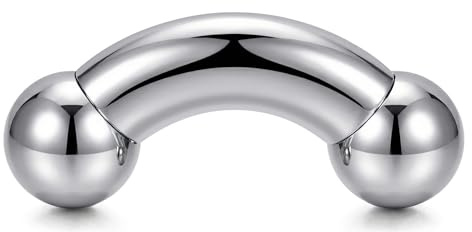 Funseedrr Innengewinde Curved Barbell Piercing Banane mit Kugel Edelstahl (1.6 2 2.5 3 4 5 6 8 10mm Dicke)
