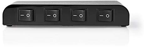 NEDIS - Lautsprecher-Steuereinheit - 4 Wege - Schraubklemme - Schwarz