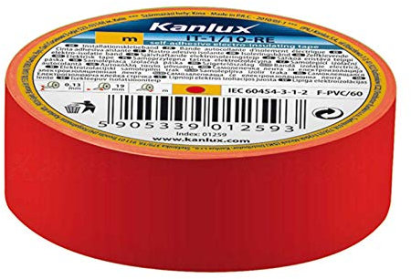 Alupona Isolierband | Elektriker | Klebeband | Farbigen PVC | Elektrisches Isolierband | 20 Meter | farbig (rot | 20M | 001-KX01273)