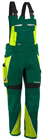 Grizzlyskin Latzhose Langgrößen - Workwear Arbeitshose für Männer & Damen, Unisex Blaumann, Codura-Schutzhose mit vielen Taschen