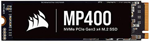 Corsair MP400 1 TB Gen3 PCIe x4 NVMe M.2 SSD (Disque Lecture Séquentielle Allant jusqu’à 3 400 Mo/s et des Vitesses d’Ecriture Séquentielle Allant usqu’à 3 000 Mo/s, Mémoire NAND QLC 3D) Noir CSSD-F1000GBMP400
