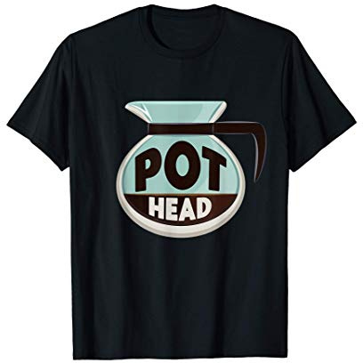 Vieux pot à café Love Java Cup of Joe Caffeine Addict Head T-Shirt