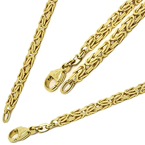 G J Collier Königskette 585 14Karat B: 2,50mm L: 55cm massiv Echtgold Gelbgold Halskette Gold für Damen Herren Made in Germany
