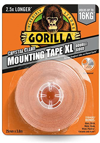Gorilla 3044121 Double Sided Mounting Tape XL Clear 3.8m
