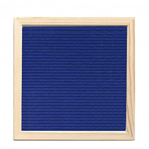 Tableau à lettres en feutre 25 cm * 25 cm Panneau d'affichage Lettres modifiables Chiffres Cadre en bois Décoratif Multicolore pour la maison, la cuisine, la salle de classe (Bleu)