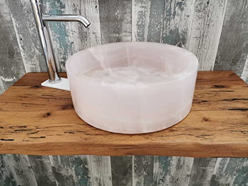 Waschbecken aus Marmor, Onyx, Pink, 9, Größe 45 cm, Foto des Waschbeckens, Waschbecken, Badezimmer, Aufsatzwaschbecken