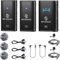 SevenOak Drahtloses Lavalier Mikrofon System, mit OLED, 2.4GHz Dual Ansteckmikrofon mit Stereo/Mono für Kamera Telefon iPhone PC Video Aufnahme Interview Vlog Live Stream SKM-W4 K2 (2 TX+1 RX)