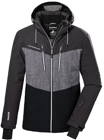 killtec Herren Skijacke/Funktionsjacke mit abzippbarer Kapuze und Schneefang KSW 45 MN SKI JCKT, dunkelanthra, XXL, 38699-000