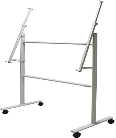 MAXHID Großer Rollbarer Whiteboard-Ständer, Mobiler, Trocken Abwischbarer Board-Ständer Mit Einstellbarem Winkel, Passend Für Whiteboards Mit Einer Maximalen Größe Von 120 X 240 cm