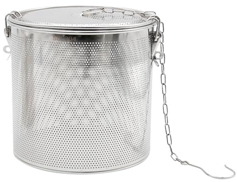 CADUFUELLY 7inch Stainless Steel Seasoning Strainer Tea Ball Filter Soup Seasonings Seperation Basket Mesh Stewpot Basket Tea Infuser Tea Sieve for Home, Restaurant, Kitchen, Dining