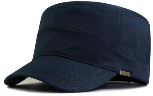 Armee-XXL-Mütze, Militärmütze, Übergröße, Hüte für Herren, kurze Schirmmütze, Kadettenmütze, dunkelblau, XXL