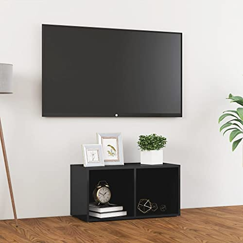 CKioict TV möbel DVD Schrank Wohnzimmer Möbel TV-Schrank Hochglanz-Grau 72x35x36,5 cm HolzwerkstoffFür Wohnzimmer und Esszimmer