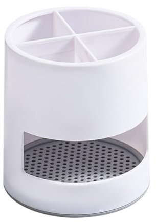 Portaspazzolino ventilato, antimuffa, resistente, piccolo portaspazzolino per una facile conservazione in bagno (bianco/1 pezzo)