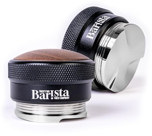 Bar.ista22 Kaffee Leveler 58mm - Hochwertiger Espresso Leveler mit Walnussholz | Kaffeeverteiler höhenverstellbar für alle Siebträger | Barista Zubehör für perfekten Espresso | Geschenkidee