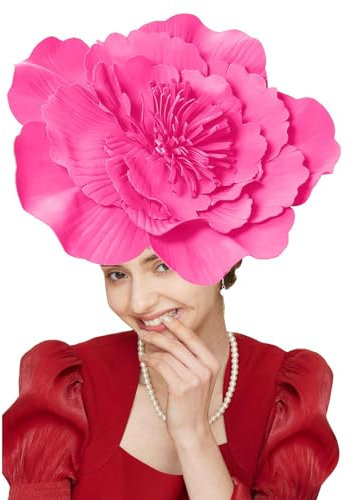 Fascinator Hut Damen Hochzeit Haarschmuck Schleier Hut Mädchen Tea Party Kopfbedeckung Damen Pillbox Hut Blume Mesh Feder Hut für Party Kirche Hochzeit Cocktail