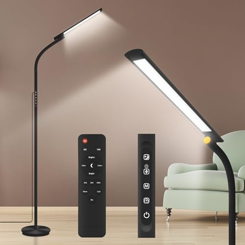 Trayvespace Lámpara de luz diurna de 10000 lux, lámpara de terapia de luz con mando a distancia y control táctil