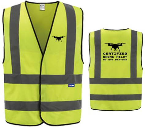 AYKRM Reflective Security Hi Vis Vest - High Visibility Waistcoat for Safety and Security Work
