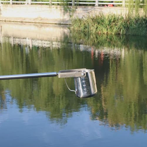 Telescopic Water Sampler Dipper 304 Stainless Steel Pendulum Beaker Sampler Ladle 500ml/1000ml Water Sampling Pole Sampler Rod, For Environmental Monitoring(Size:1.11m-3m/3.6ft-9.8ft,Color:1000ml)