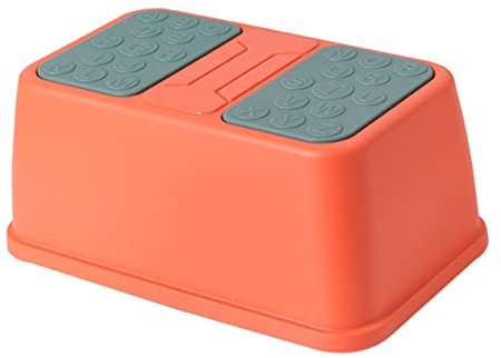 MOBUTOFU Junge Mädchen Plastikstuhl Toilettenhocker Mit Rutschfester Beschichtung Tritthocker Für Händewaschen Einlagiger Fußhocker in Rot Für Jungen Und Mädchen