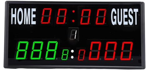 Annadue LED Anzeigetafel mit Zeitschaltuhr, Elektronische Digitale Anzeigetafel mit Fernbedienung, Elektronischer Punktezähler für Cornhole Basketball Tennis Fußball Volleyball Spiele