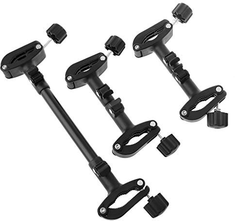 XFUYI 3-teiliger Verbindungsstecker für Kinderwagen verstellbare Länge Verbindungsadapter für Zwillingskinderwagen für den Außenbereich Präzisionseisenrohr + Kunststoff