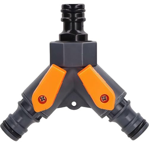 3 Way Hose Pipe Connector, Garden Hose Splitter Tap Splitter Y-Splitter Connection with Individual On/Off Valves, Hose Connectors, 3 Way Garden Water Pipe Connectors for Irrigation Garden Kitchen