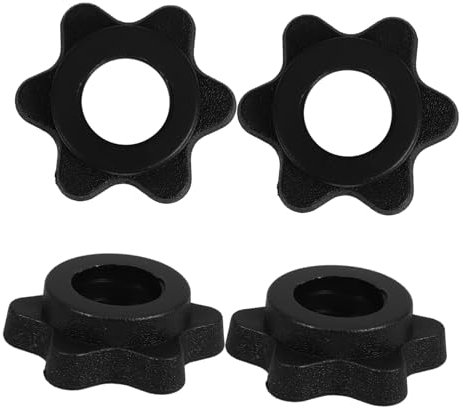 iplusmile 4pcs Hex Nut Dumbbell Locking Collars Self-Locking Barbell Security Nuts Equipment for Home Gym