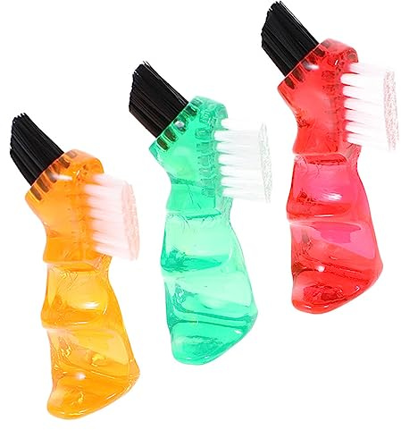 FOYTOKI 3piezas Cepillos Mini Para Prótesis Limpieza Profesional Multifuncional Portátiles y Ergonómicos Para Cuidado Oral Diario